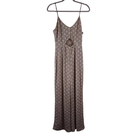 Sage the Label Tan and White Polka Dot Jumpsuit, Size Small - Picture 1 of 6